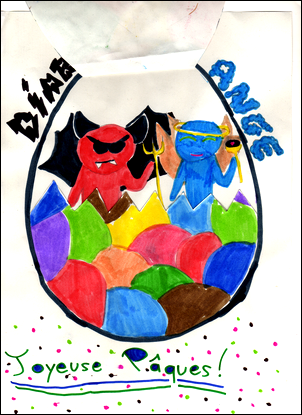 Pâques dessin d'oeufs de Pâques