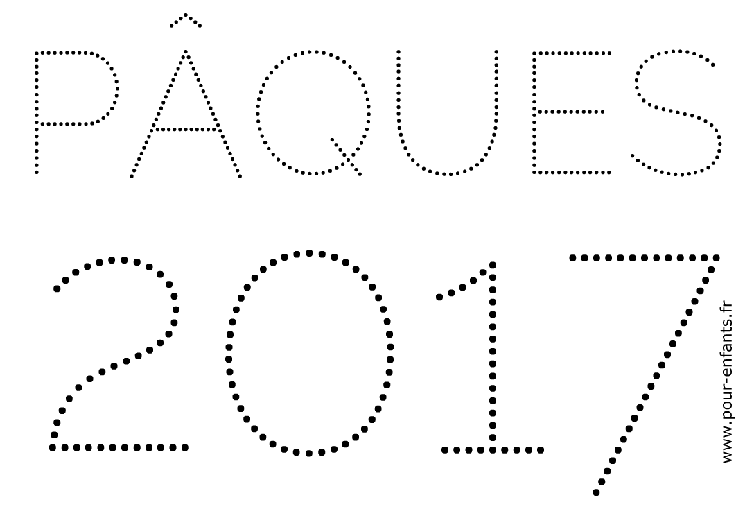 Date de Pâques 2017 Dessin à imprimer