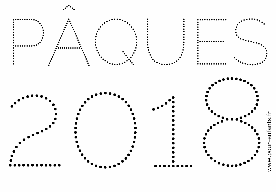 Date de Pâques 2017 Dessin à imprimer
