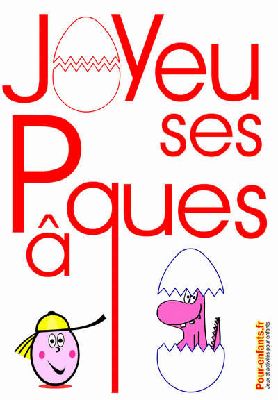 Joyeuses Pâques dessin de PAQUES à imprimer gratuit