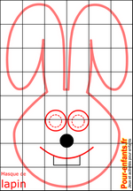 Jeu de PAQUES Copier un dessin de masque de lapin